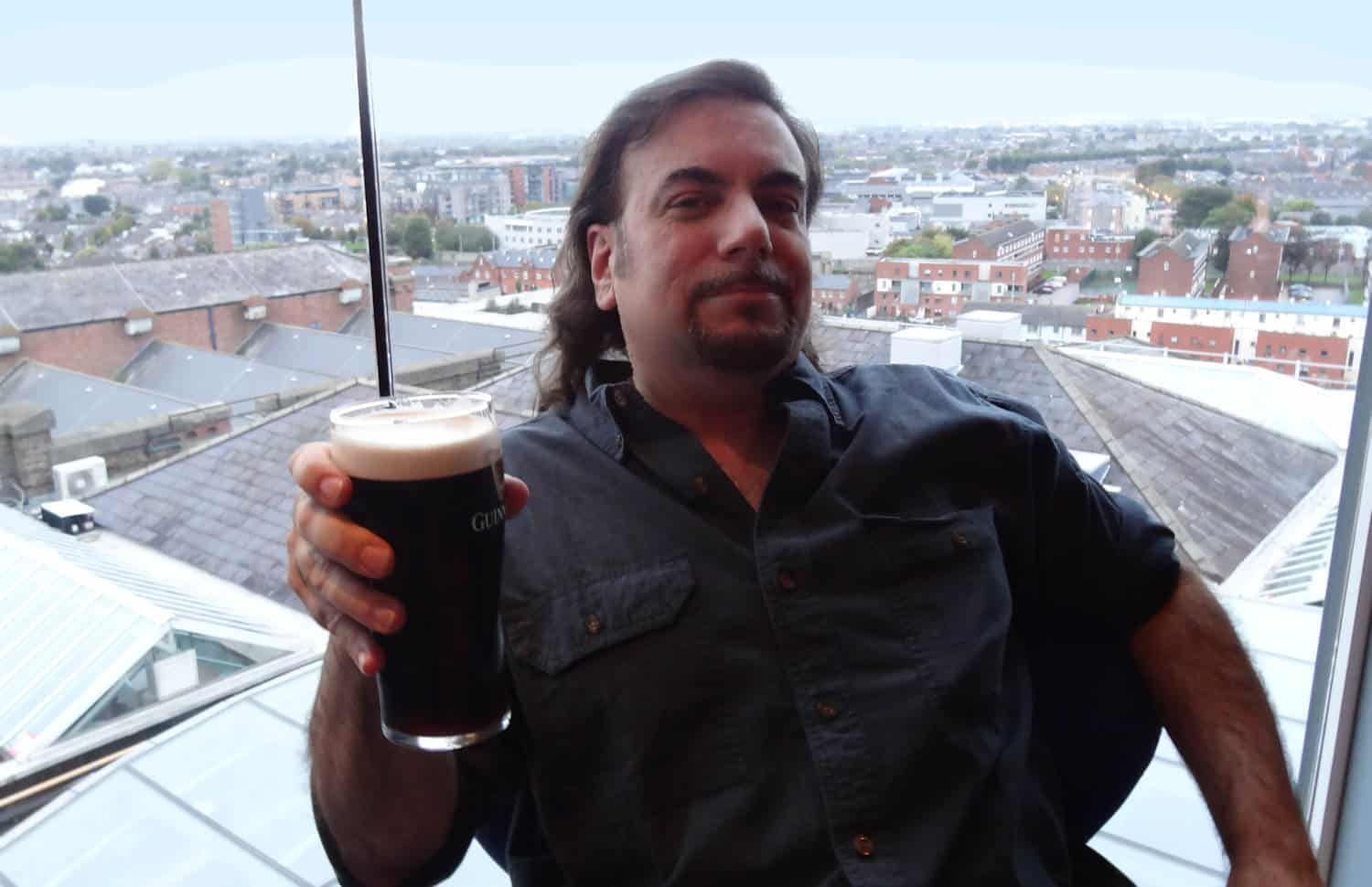 Cap'n Jim with a Guinness