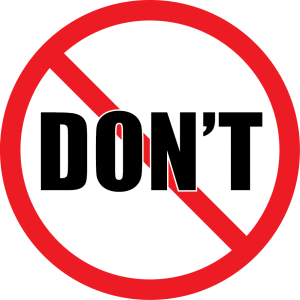 DON'T Sign