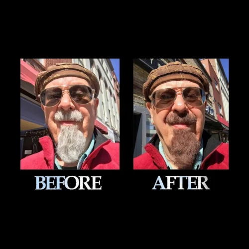 Blackbeard for men brown auburn before and after Blackbeard for men brown auburn before and after