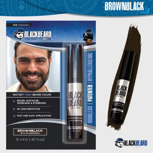 Blackbeard For Men Brownblack brush-on beard color