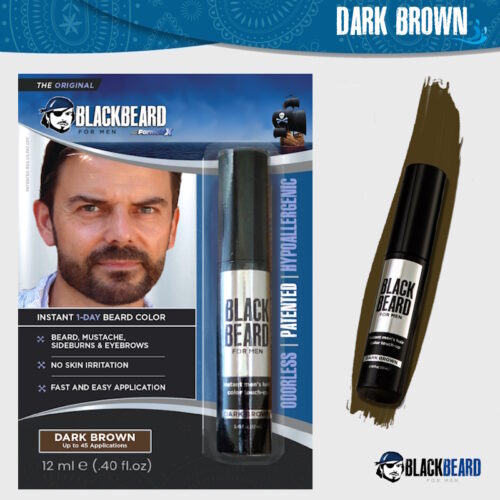 Blackbeard For Men Dark Brown brush-on beard color