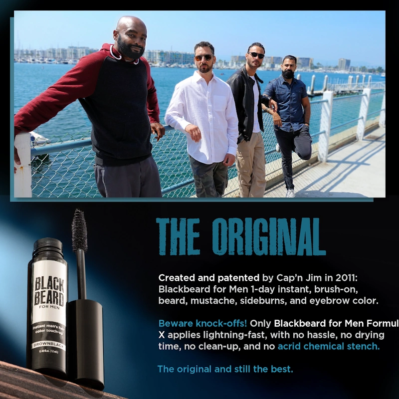 the original Blackbeard for men brush-on beard color
