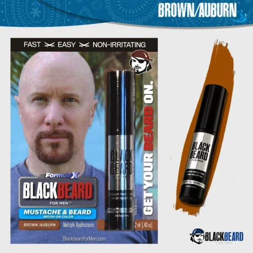 Blackbeard For Men Brown Auburn brush-on beard color