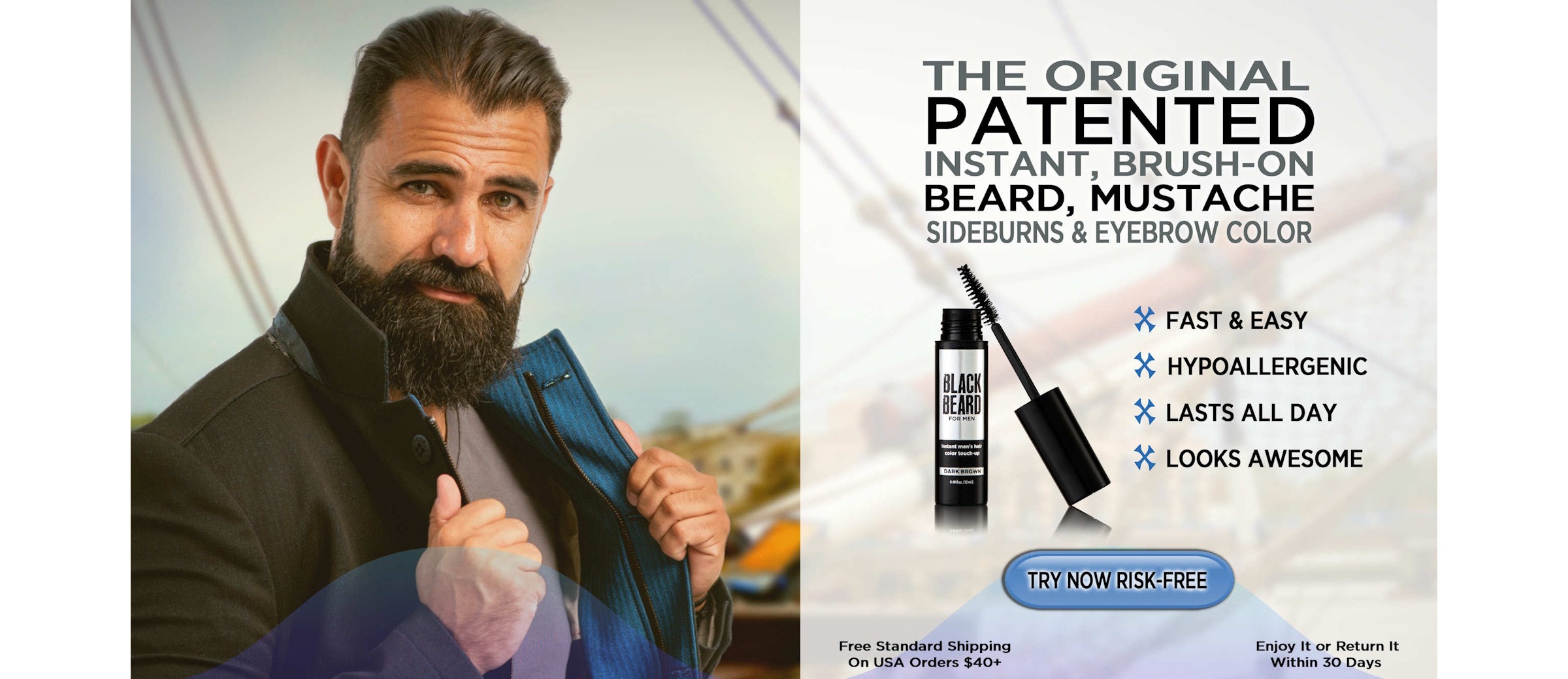 Blackbeard For Men Instant brush-on beard color