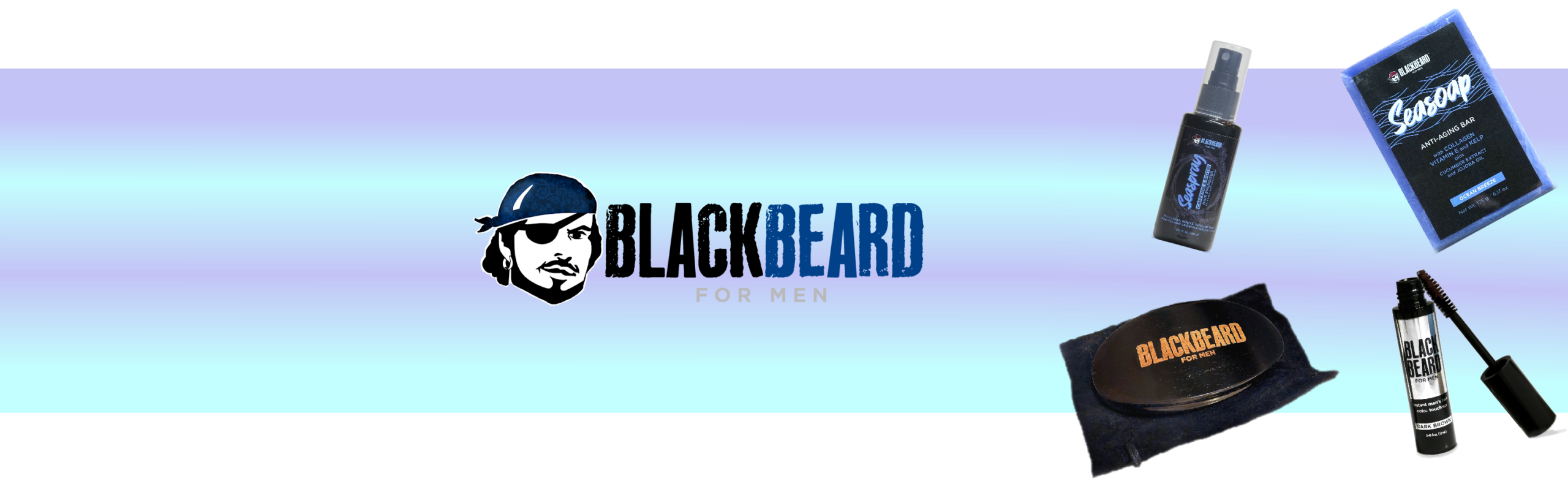Blackbeard For Men Flying Products Banner long